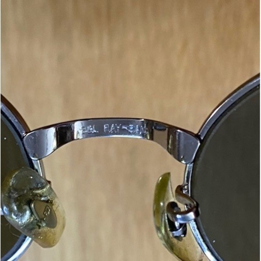 Vintage B&L Ray-Ban USA W2319 Sunglasses Oval G15 Lens John Lennon Silver Gray - Picture 13 of 16